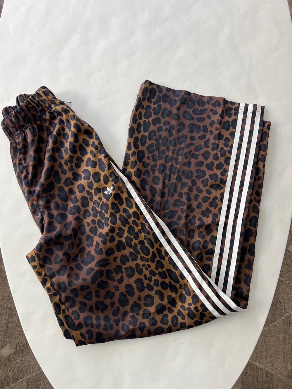 Adidas Leopard Firebird Oversized Double Stripe Track Pants XXS - Picture 6 of 9